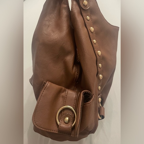 Brown studded Nine West purse with tons of storage space! - Picture 3 of 4
